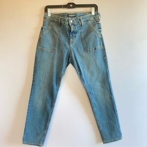 Classic Blue Straight Leg Jeans with Relaxed‎ Fit